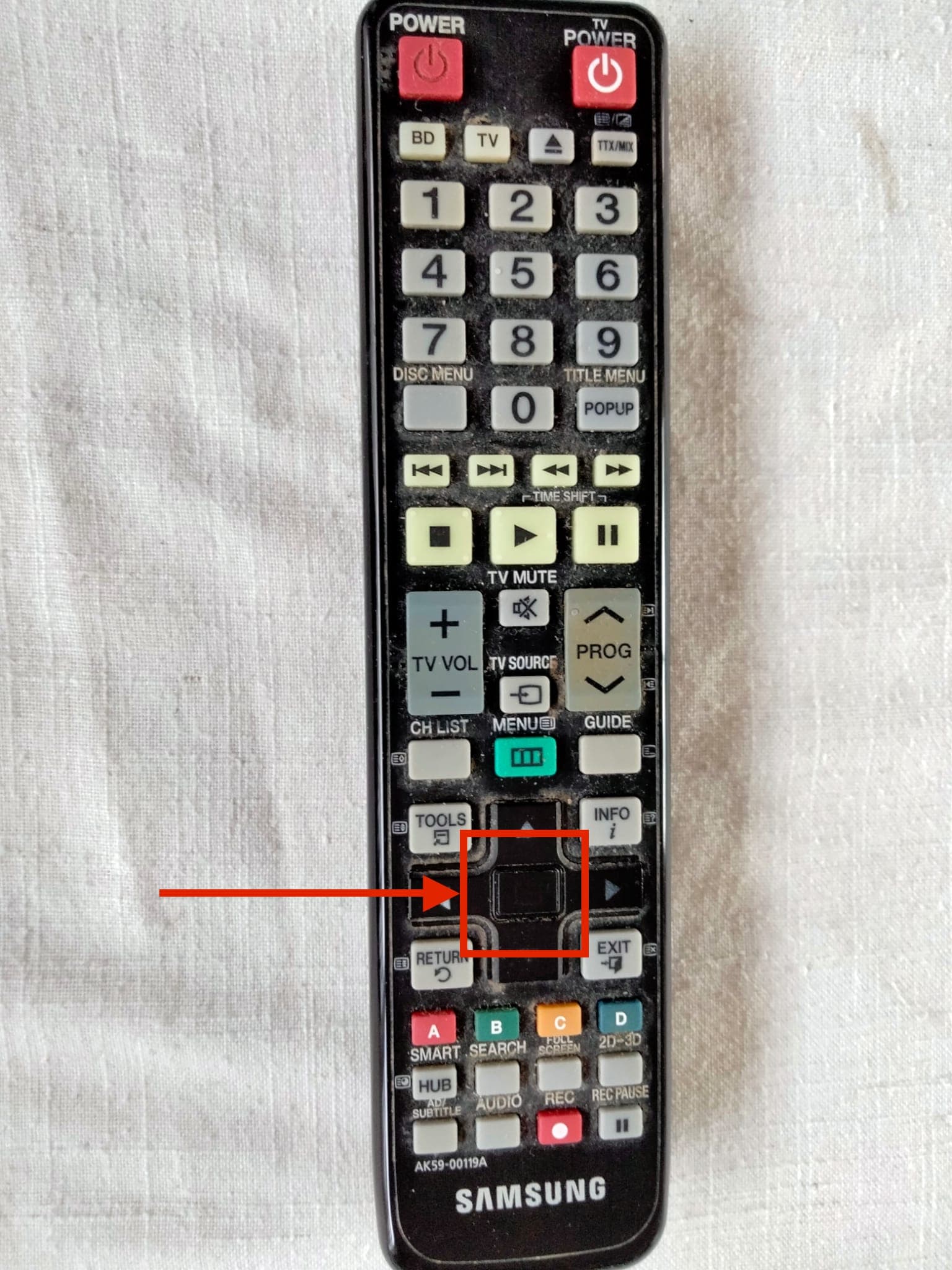 Afstandbediening van Samsung TV