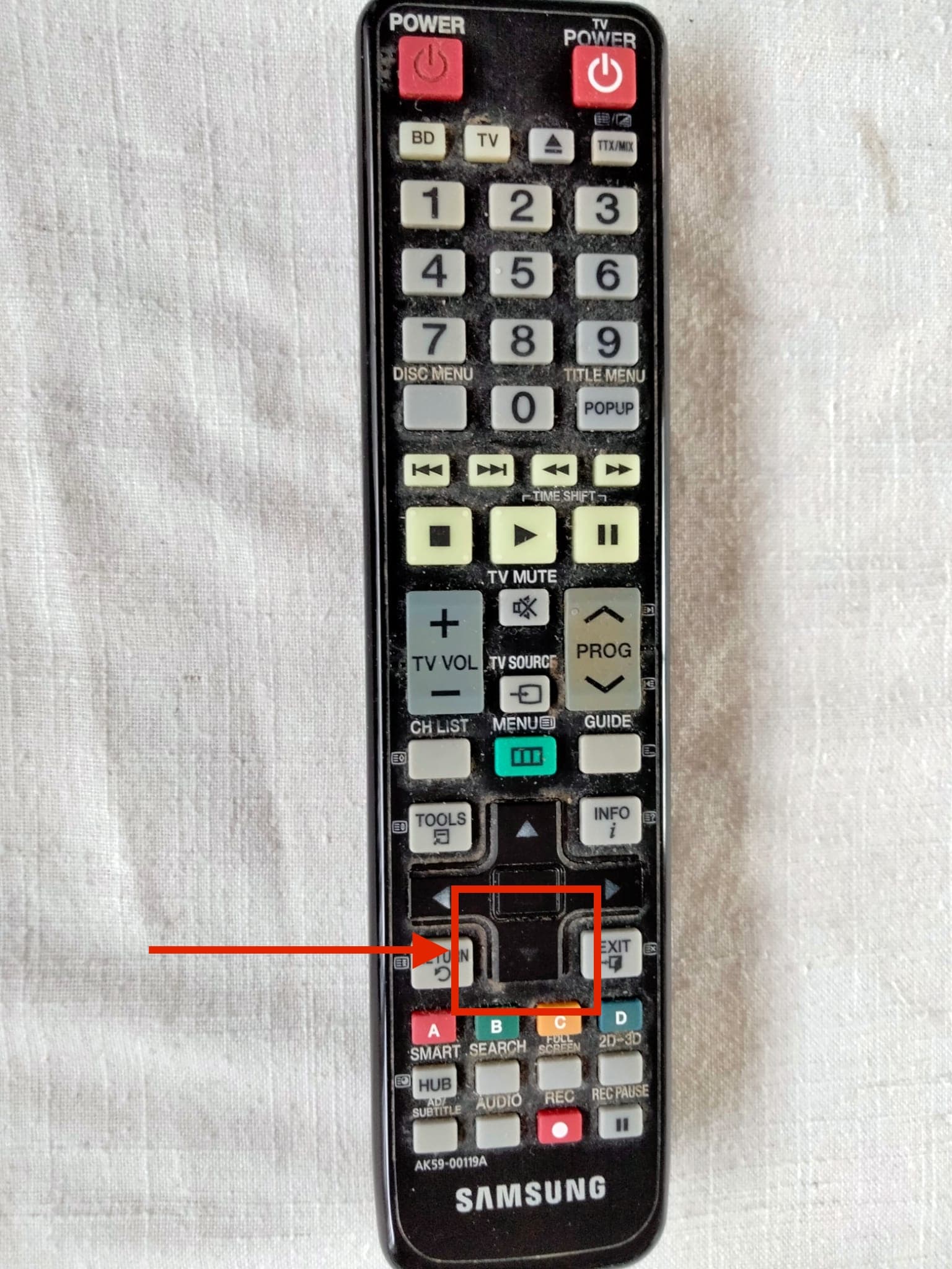 Afstandbediening van Samsung TV